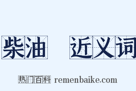 柴油車近义词是什么意思的图片